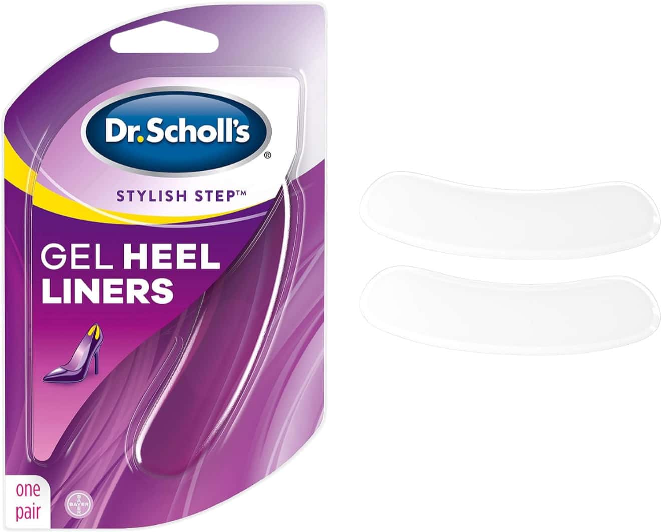 Dr. Scholl Stylish Step Gel Heel Liners | 1 Pair - One Size Fits All