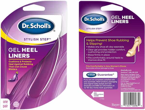 Dr. Scholl Stylish Step Gel Heel Liners | 1 Pair - One Size Fits All