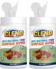 Cleno Anti-Bacterial Food Surface Wet Wipes Cleans Surface- 50 Wipes (Pack Of 2)