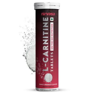l carnitine effervescent tablets Buy NIRVASA L CARNITINE EFFERVESCENT TABLETS |PRE WORKOUT FAT CUTTER FOR WEIGHT MANAGEMENT (15 TABLETS) Online & Get Upto 60% OFF at PharmEasy