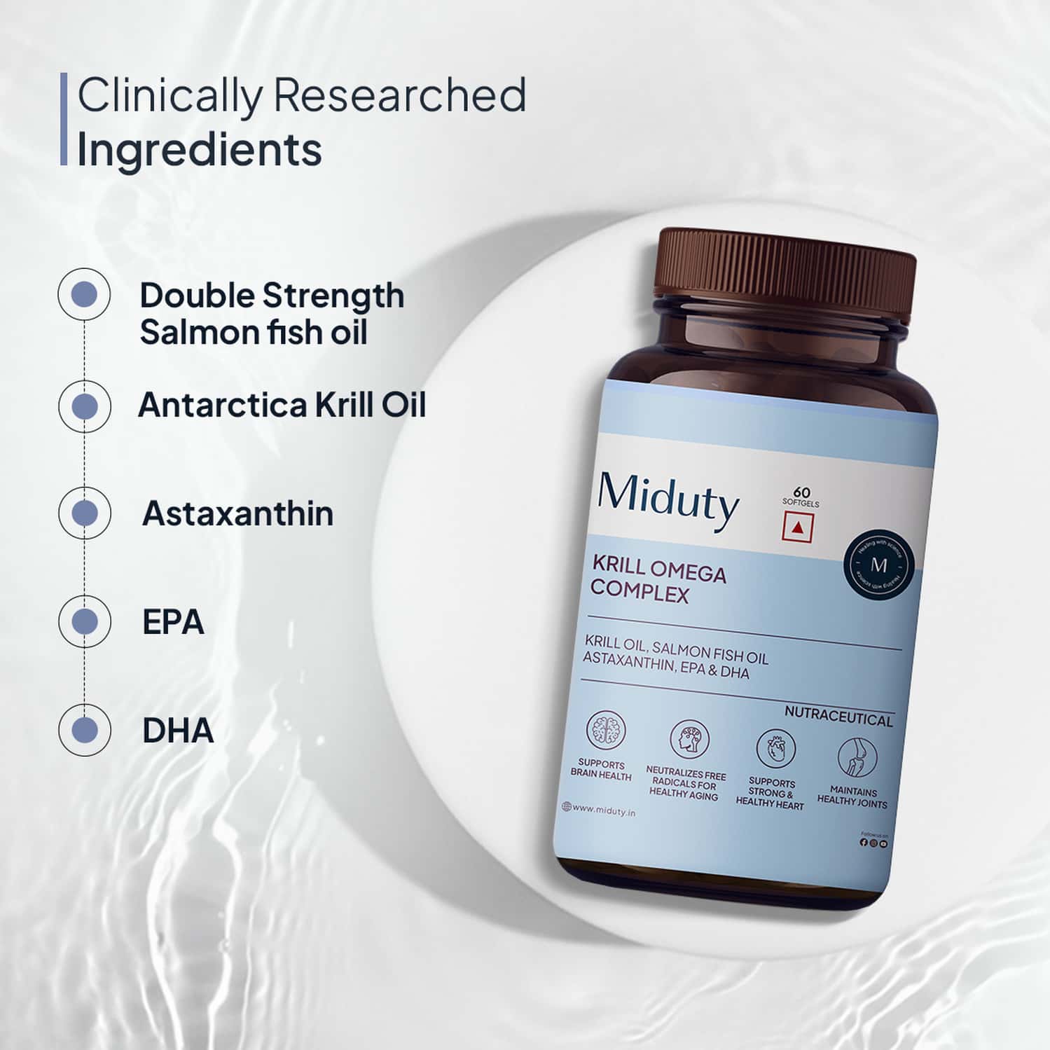 Buy MIDUTY PALAK NOTES ANTARCTIC KRILL OIL OMEGA3 CAPSULE WITH