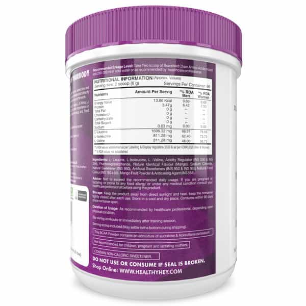 Healthyhey Sports Branched Chain Amino Acids Mango 66 Servings 400 G