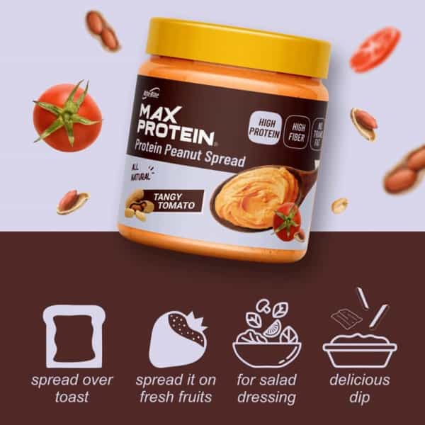 Max Protein Peanut Spread - Tangy Tomato [340 Gm] - Pack Of 1