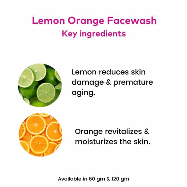 Rosa Face Wash Lemon & Orange I Refreshed And Enhances Your Skin Complexion I Set Of3 - 120Ml Each