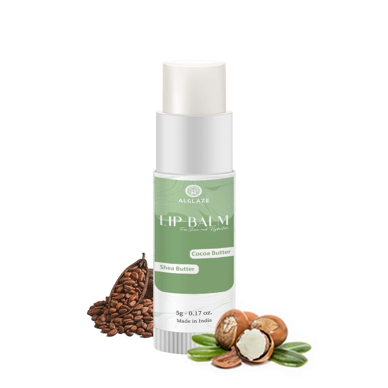 Alglaze Lip Balm With Jojoba Oil & Shea Butter | Hydrates| Softens & Adds Natural Shine | G