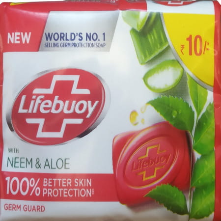 Lifebuoy Germ Guard Neem And Aloe Vera Soap 44 Gm