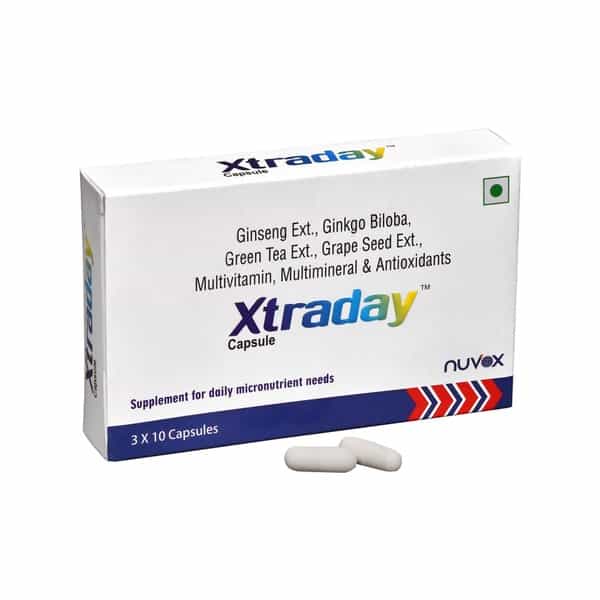 Nuvox Xtraday Multivitamins Strengh & Immunity Booster Green Tea Ext 30 Mg (3 X 10 Capsules)