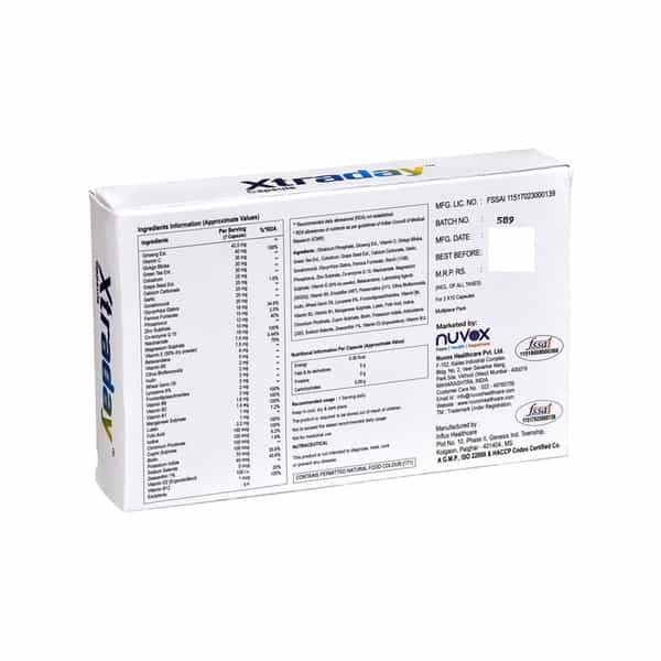 Nuvox Xtraday Multivitamins Strengh & Immunity Booster Green Tea Ext 30 Mg (3 X 10 Capsules)