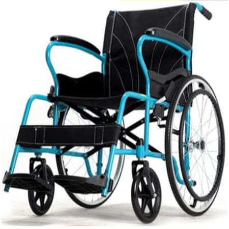 Karma Ryder 3 Wheelchair Foldable Lightweight Self Propelled With Seat Belt - Blue | 115-00011