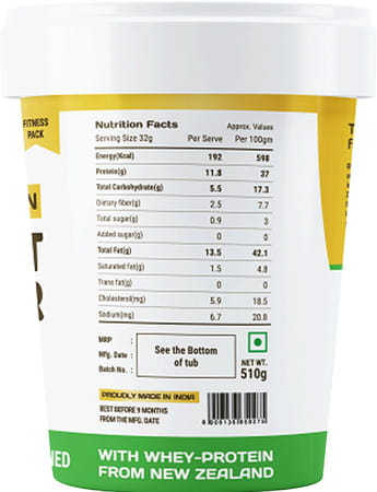 Pintola All Natural High Protein Peanut Butter (Creamy) 510g