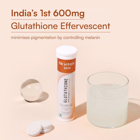 Hk Vitals Glutathione (Lemon | 15 Effervescent Tablets) | L-Glutathione Tablets