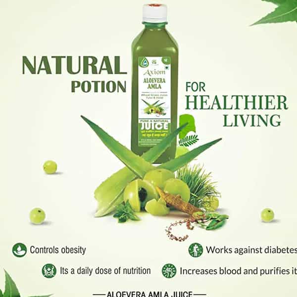 Axiom Amla Juice Good For Eyes|Hair And Digestion|Immunity Booster Enriched With Vitamin-C-1000Ml