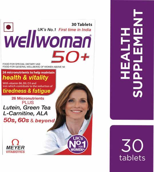 Wellwoman 50+ - Health Supplements (26 Vitamins And Minerals) With Wellman 30 Tablet Free