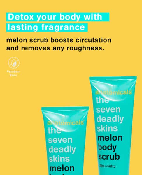 Anatomicals | Melon Body Scrub With Pumice Granules And Melon Extract -200 Ml