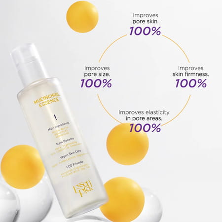 Essenpick Mucinchiol Essence -Pore-Tightening & Elasticity - Patented Phyto-Mucin Complex - 100Ml
