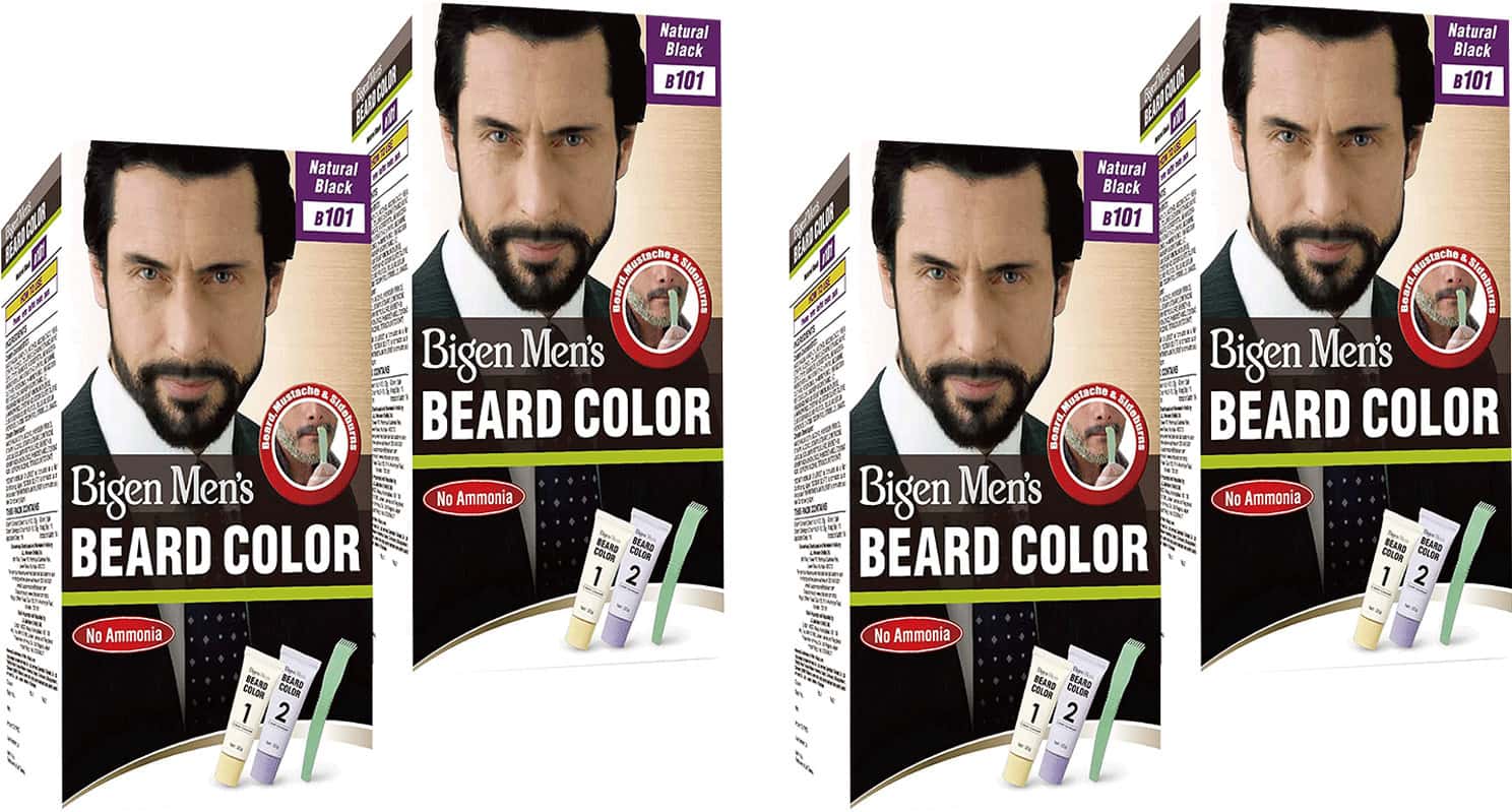 Bigen Men's Beard Color Natural Black B101 40g (pack Of 4)