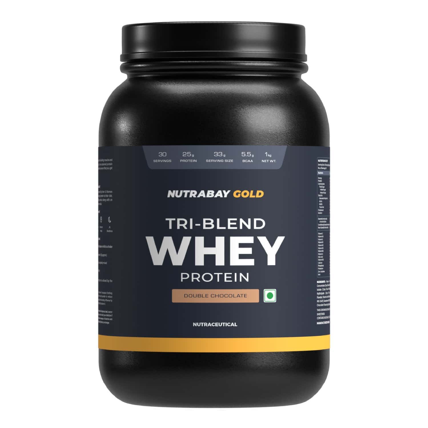 Nutrabay Gold Tri-blend Whey Protein Rich Chocolate Creme - 1kg