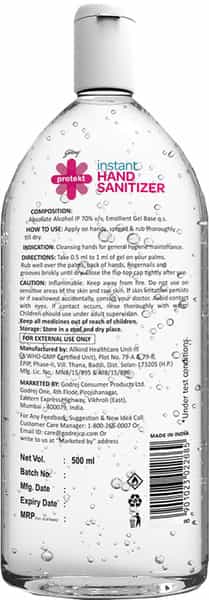 Godrej Protekt Germ Protection Hand Sanitizer- 500Ml