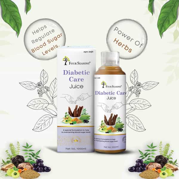 Four Seasons Diabetic Care Juice 1L | Manage Blood Sugar | Neem | Karela | Jamun | Amla 11+ Herbs