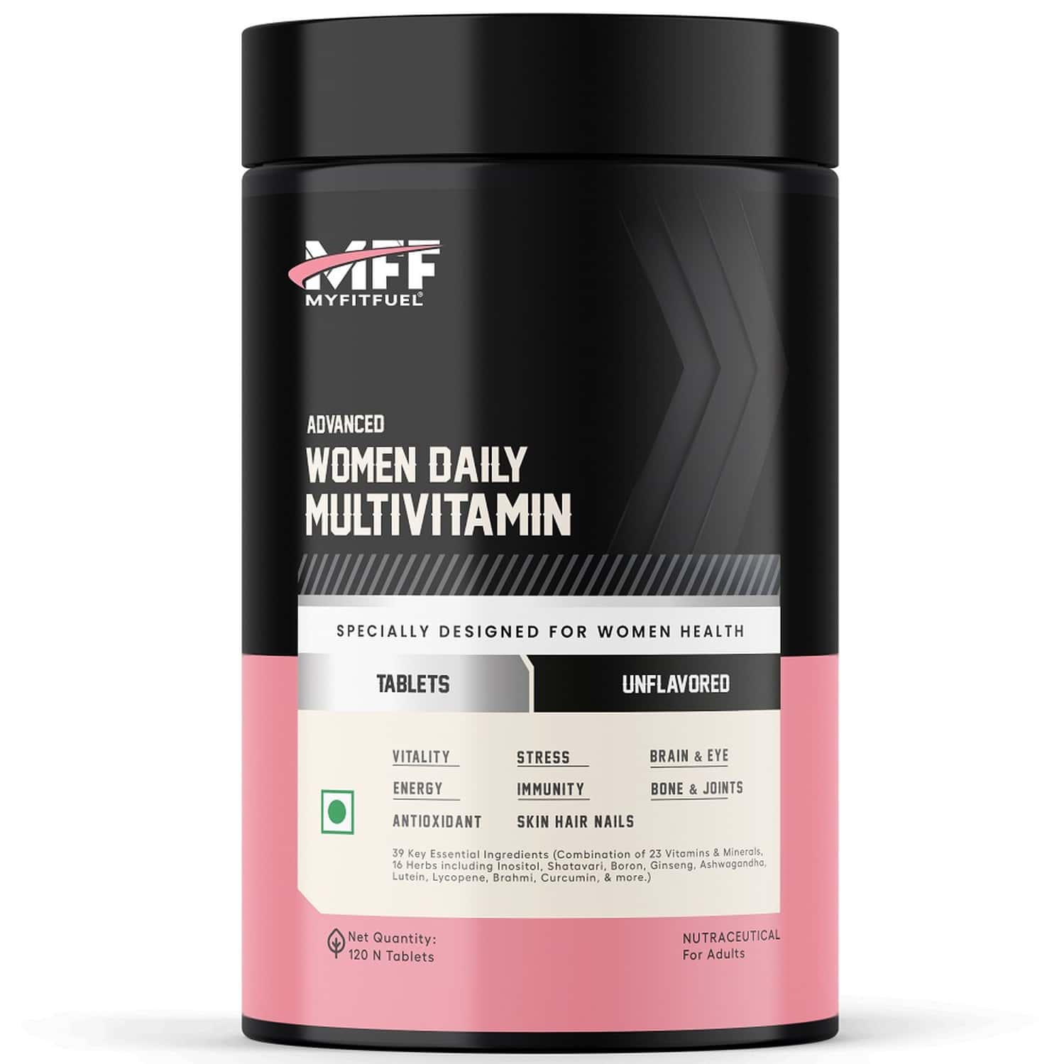 Myfitfuel Advance Women Multivitamin Daily Essential - 37 Herbs- Vitamins & Minerals (120 Tablets)
