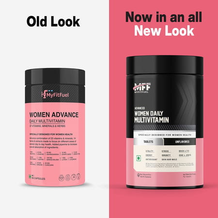 Myfitfuel Advance Women Multivitamin Daily Essential - 37 Herbs- Vitamins & Minerals (120 Tablets)