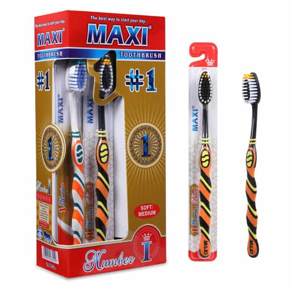 Maxi 1 Number Soft Toothbrush (Pack Of 12)