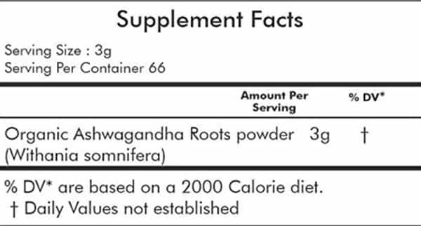 Grazing Meadows Organic Ashwagandha Powder/Withania Somnifera 200 Gms (Pack Of 4)