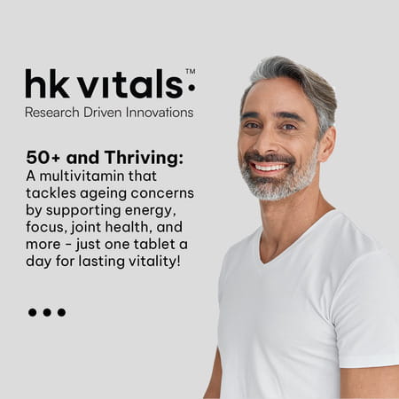 Hk Vitals Multivitamin Adults 50+ (30 Tabs) | For Joints | Heart | Energy & Healthy Ageing