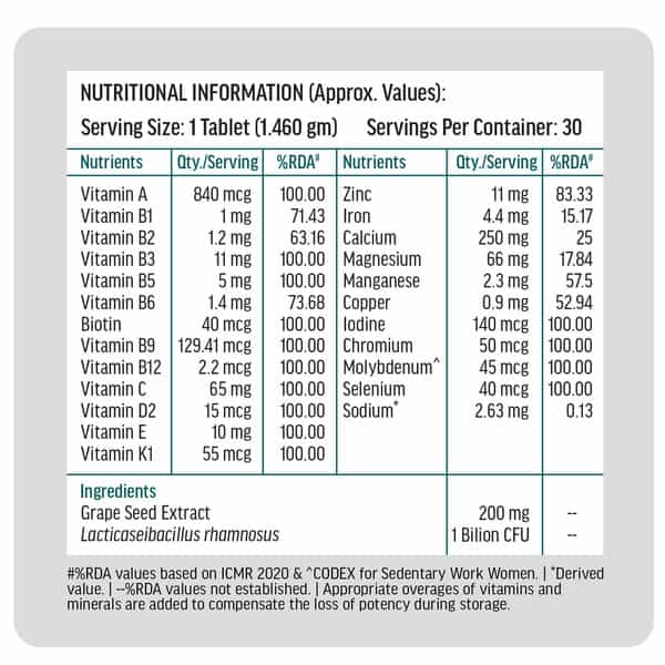 Hk Vitals Multivitamin Adults 50+ (30 Tabs) | For Joints | Heart | Energy & Healthy Ageing
