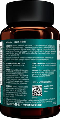 Hk Vitals Multivitamin Adults 50+ (30 Tabs) | For Joints | Heart | Energy & Healthy Ageing