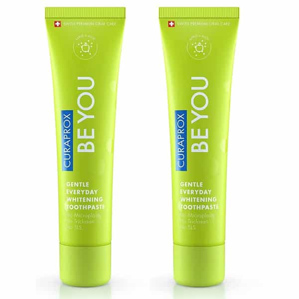 Curaprox Gentle Everyday Whitening Toothpaste (Apple + Aloe) 60Ml X Pack Of 2 Toothpaste