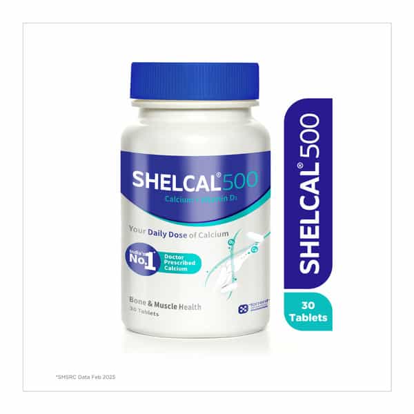 Shelcal 500Mg Bottle Of 30 Tablets