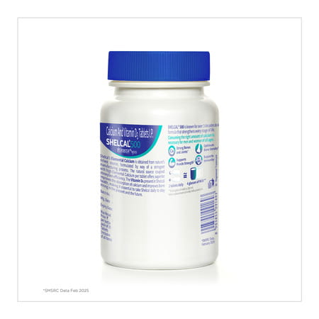 Shelcal 500mg Bottle Of 30 Tablets