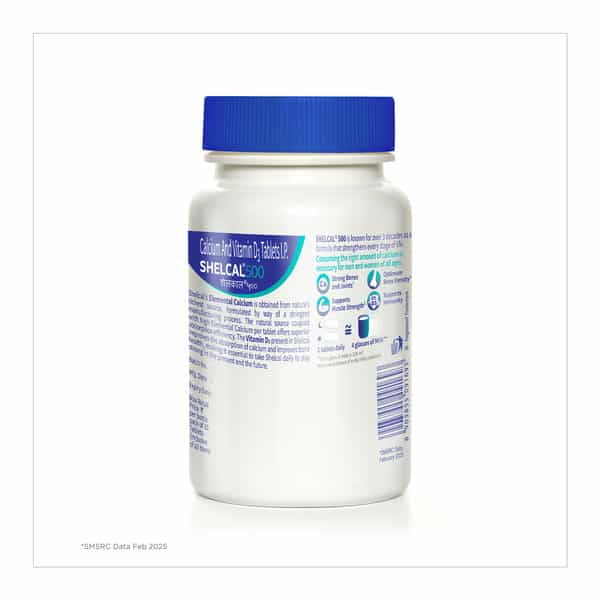 Shelcal 500Mg Bottle Of 30 Tablets