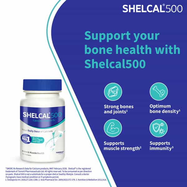 Shelcal 500Mg Bottle Of 30 Tablets