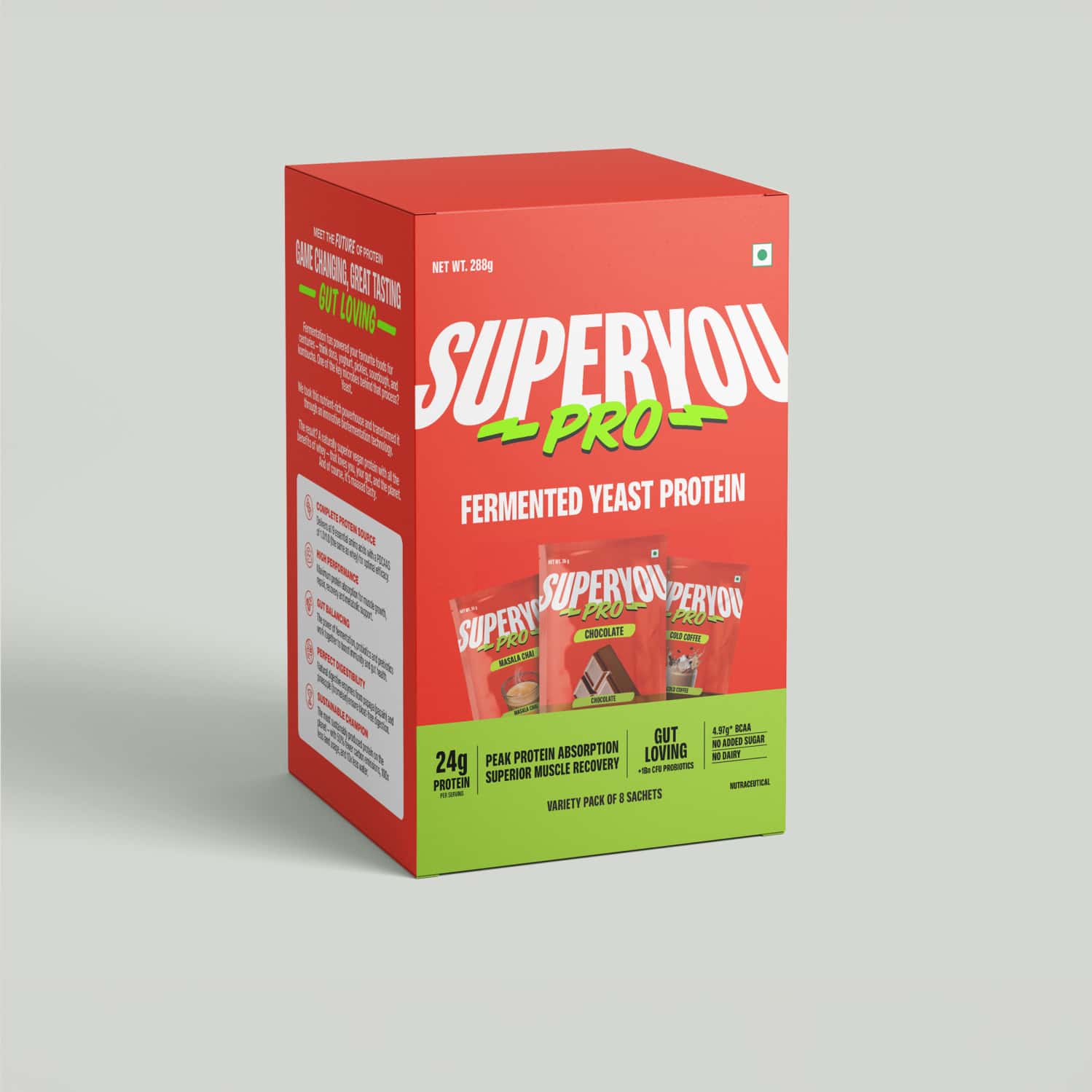 Superyou Pro Fermented Yeast Protein Isolate Assorted Box(pack Of 8) | 24g Protein|pdcaas Of 1-288g