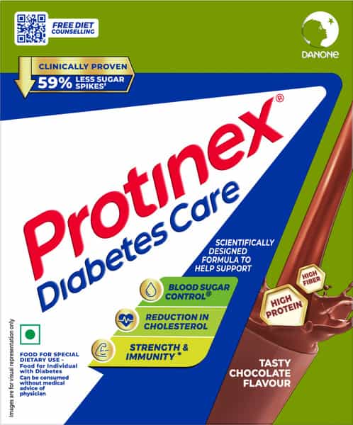 Protinex Diabetes Care | Tasty Chocolate Flavour | 59% Less Post Meal Sugar Spikes | Box 200 Gm