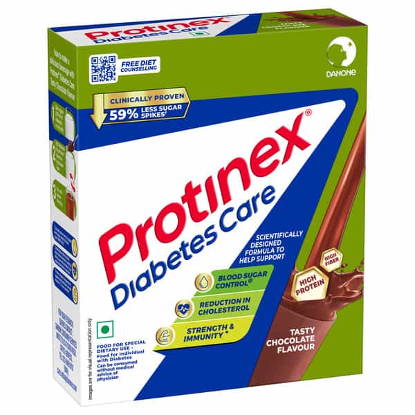 Protinex Diabetes Care | Tasty Chocolate Flavour | 59% Less Post Meal Sugar Spikes | Box 200 Gm