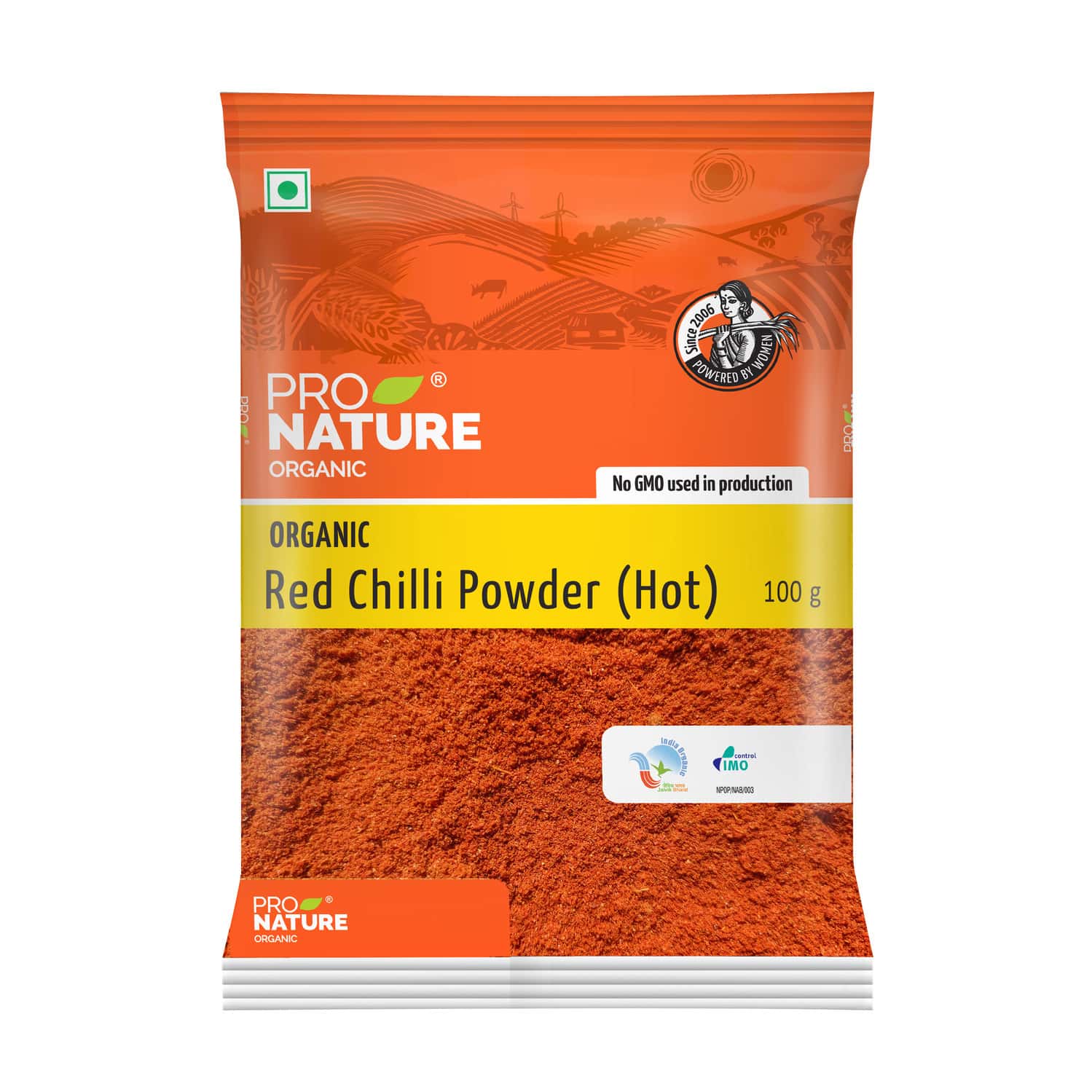Pro Nature Organic Red Chilli Powder (Hot) 100g