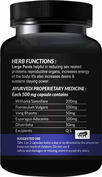 Herbal Capsules For To Increase Increases Time Stamina & Drive (30 Capsules) 100% Ayurvedic