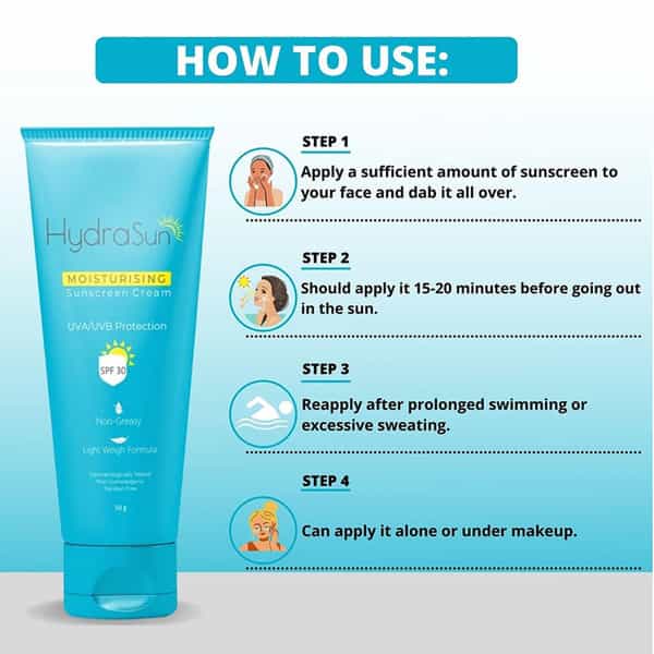 Hydrasun Spf 30 Moisturising Tube Of 50Gm Sunscreen Cream