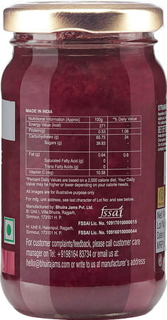 Bhuira All Natural Strawberry Preserve And Three Fruit Marmalade | No Sugar |240 Gm X 2 - Pack Of 2