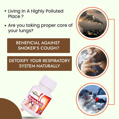 Hashmi Bronkill Capsules To Treat The Chronic Disease Of Asthma 20 Capsules
