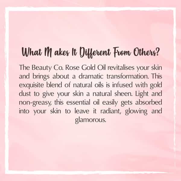 The Beauty Co. Rose Gold Oil 25Ml