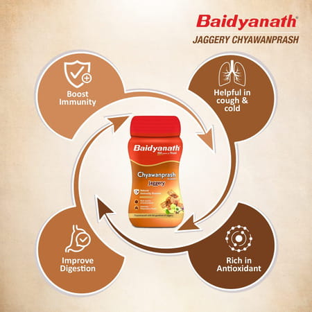 Baidyanath Jaggery Chyawanprash - Enriched With Amla & Pure Desi Ghee | All Age Groups | 750gm