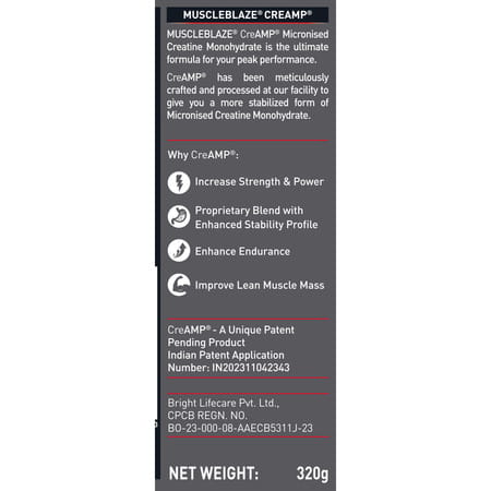 Muscleblaze Creatine Monohydrate Cream With Creabsorb | 320g | Juicy Berries With Shaker | 650ml