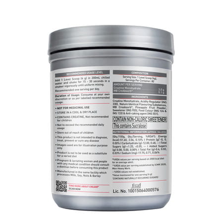 Muscleblaze Creatine Monohydrate Cream With Creabsorb | 320g | Juicy Berries With Shaker | 650ml