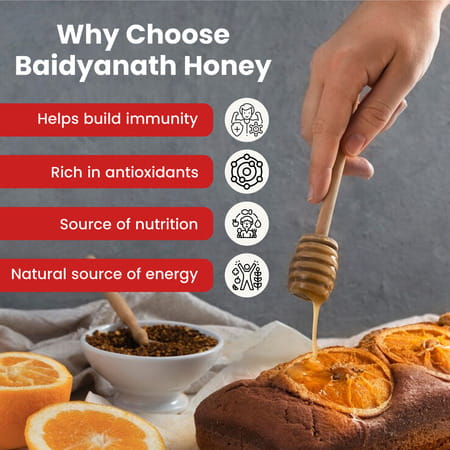Baidyanath Pure Honey 250g | C4 Approved -International Standard | 100% Natural With No Added Sugar