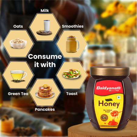Baidyanath Pure Honey 250g | C4 Approved -International Standard | 100% Natural With No Added Sugar