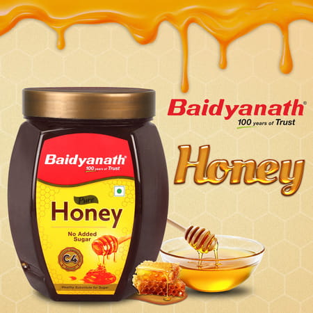Baidyanath Pure Honey 250g | C4 Approved -International Standard | 100% Natural With No Added Sugar